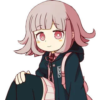 ☺️ Chiaki Nanami Danganronpa anime, video game, cute, character, girl telegram sticker