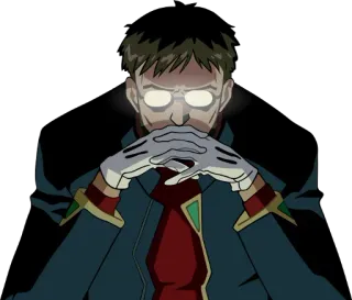 👓 Gendo Ikari Neon Genesis Evangelion Anime, Personaje, Serio, Trama, Neon Genesis Evangelion telegram sticker