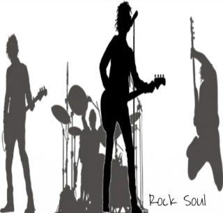 🤟 Musica, Band, Silhouette, Chitarra, Musicista, Rock telegram sticker