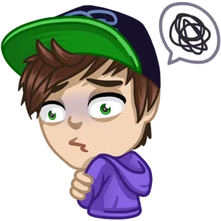😰 dessin animé, inquiet, confus, stressé, anxieux, pensif telegram sticker