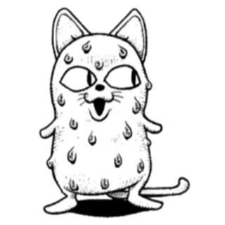 😰 漫画猫, ステッカー, 面白い動物, イラスト telegram sticker