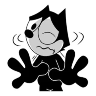 ✋ dibujo animado, ilustración, personaje, emoción, miedo, asustado whatsapp sticker