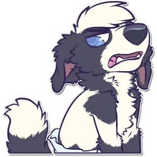 😤 cartoon, dog, animal, sad, cute, sticker whatsapp sticker