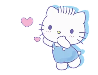 💞 Hello Kitty Hello Kitty, Kawaii, Lindo, Corazón, Dibujos animados whatsapp sticker