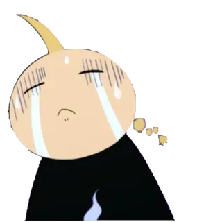 😥 anime, chorando, suor, triste, personagem, emoção telegram sticker