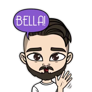 👋 BELLA! Bitmoji, lời chào, hoạt hình, xin chào, vẫy tay, tên telegram sticker