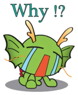 😭 Why!? kartun, pertanyaan, sedih, menangis telegram sticker