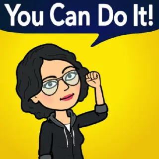 💪 You Can Do It! motivación, ánimo, Bitmoji, positivo, éxito telegram sticker
