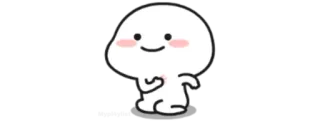 🍚 desenho animado, fofo, personagem, blob whatsapp sticker