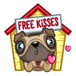 Fred the Pug telegram stickers