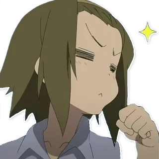 ⭐ anime, ragazza, espressione, cartone animato whatsapp sticker