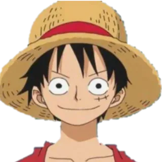 🙂 Monkey D. Luffy One Piece アニメ, 海賊, 麦わら帽子, モンキー・D・ルフィ, ワンピース telegram sticker