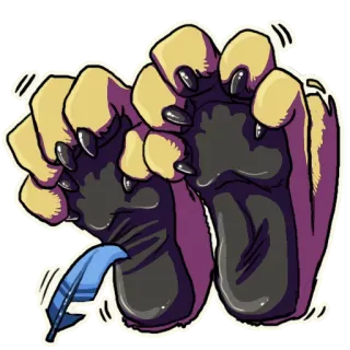 🐾 hewan, cakar, kuku, bulu telegram sticker