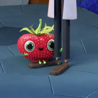 🍓 truskawka, kreskówka, owoc, słodki, animacja telegram sticker