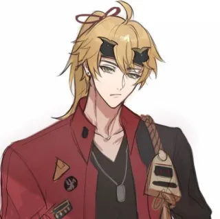 🐕 Thoma Genshin Impact アニメ, 原神, トーマ, ゲームキャラクター, 赤いジャケット, キャラクター telegram sticker