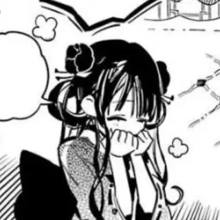 🍥 anime, manga, girl, illustration, cute, happy telegram sticker