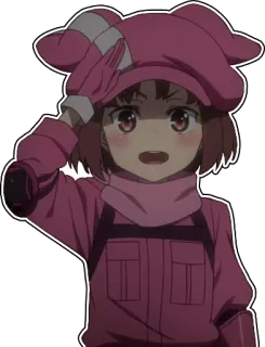 👮 anime, girl, pink, character, cartoon whatsapp sticker