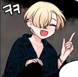 🤓 ㅋㅋ süß, Cartoon, Anime, fröhlich, lachend telegram sticker