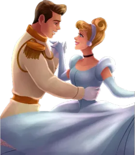 💑 Cinderella Золушка, Прекрасный принц, Дисней, Принцесса, Бальные танцы, Сказка, Романтика telegram sticker