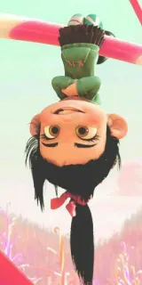 🙃 Vanellope von Schweetz Wreck-It Ralph Cartoon, Figur, Süß, Dessert, Mädchen, Ralph reichts, Vanellope whatsapp sticker