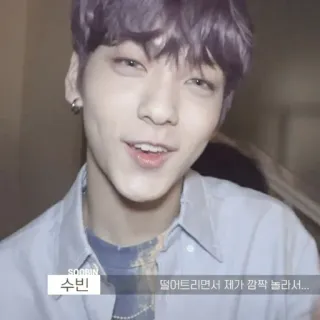 🎐 Soobin SOOBIN
수빈 떨어트리면서 제가 깜짝 놀라서... kpop, soobin, txt, idol telegram sticker