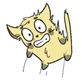 😱 cat, animal, cartoon, funny, cute telegram sticker