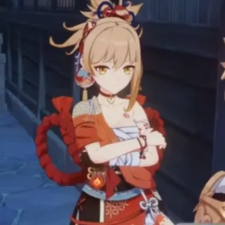 🎆 Yoimiya Genshin Impact yoimiya, genshin impact, personaje, videojuego, anime whatsapp sticker