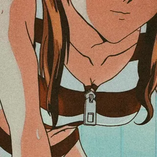 🤩 anime girl, swimsuit, cartoon, digital art telegram sticker