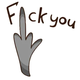 🖕 Fuck you dito medio, offensivo, insulto, scortese, gesto telegram sticker