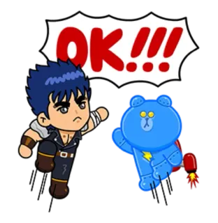 👍 OK!!! ok, fofo, desenho animado, adesivo telegram sticker