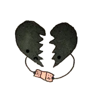 💔 разбитое сердце, грустный, разбитое сердце, бинты, любовь, эмоциональный telegram sticker