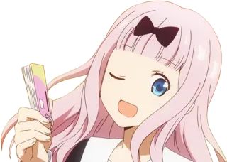 😉 Chika Fujiwara Kaguya-sama: Love Is War Anime, Chika Fujiwara, Kaguya-sama: Love is War, Fofo, Kawaii, Piscadela whatsapp sticker