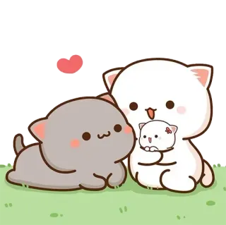 😗 kucing, lucu, hewan, stiker, kawaii, kartun telegram sticker