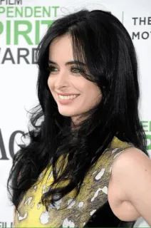 🥀 Krysten Ritter actrice, cheveux noirs, portrait, sourire, femme, célébrité telegram sticker