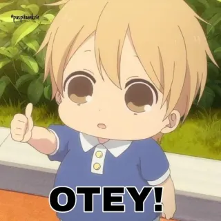 👍 OTEY! Anime, Dziecko, Aprobata, Zgoda, Słodki, Kciuk w górę telegram sticker