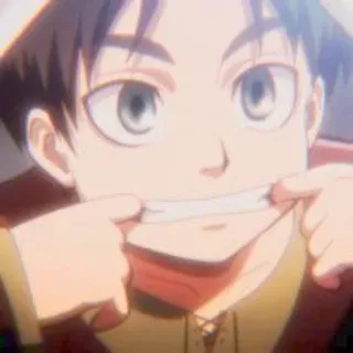 🥰 Eren Yeager Attack on Titan Anime, Manga, Eren Jaeger, L'Attacco dei Giganti, AOT, Shingeki no Kyojin telegram sticker