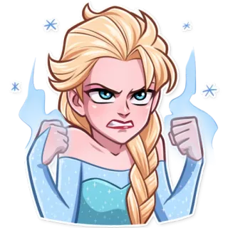 😡 Elsa Frozen Elsa, Frozen, Disney, Dibujos animados, Hielo, Magia, Animación, Princesa whatsapp sticker