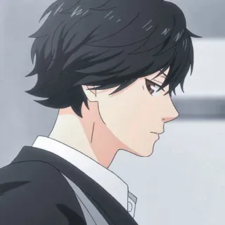 😒 Anime, Mężczyzna, Portret, Kreskówka, Ilustracja, Postać telegram sticker