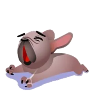 😴 cachorro, bulldog francês, animal, animal de estimação, fofo, desenho animado, sonolento telegram sticker