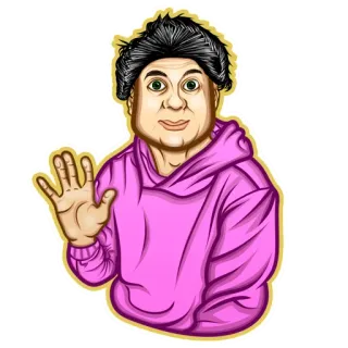 ☺️ Cartoon, Figur, Hoodie, Winken telegram sticker