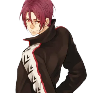 😏 Rin Matsuoka Free! Anime, Personagem, Mangá, Desenho animado, Cabelo ruivo, Rin, Matsuoka whatsapp sticker