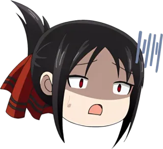 😰 Kaguya Shinomiya Kaguya-sama: Love Is War Аниме, Kaguya-sama, Кагуя Синомия, В шоке, В замешательстве, Стикер telegram sticker