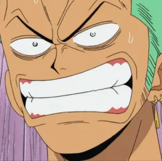 🪐 Zoro One Piece Аниме, Манга, Персонаж, Выражение лица, Ророноа Зоро telegram sticker