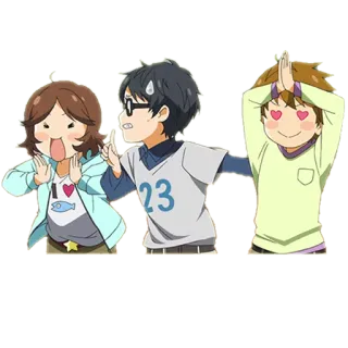 😅 anime, personaggi, sticker, kawaii telegram sticker
