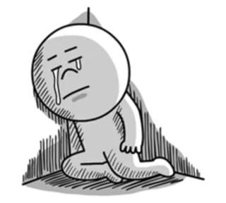 😭 triste, chorando, desenho animado, emoção, angústia, esboço telegram sticker