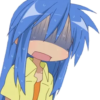 😱 Anime, Kawaii, Personagem, Assustado, Suado, Mangá telegram sticker