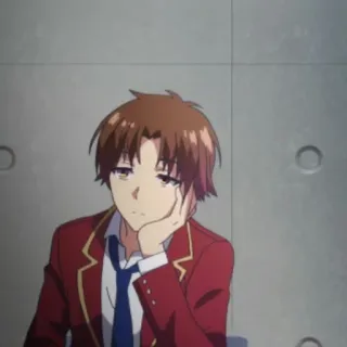 ✨ Kiyotaka Ayanokoji Classroom of the Elite Anime, Scuola, Studente, Aula, Manga telegram sticker
