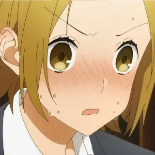 😳 Anime, chica, nerviosa, sudor, preocupada, avergonzada telegram sticker