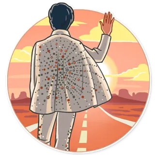 👋 猫王, 普雷斯利, 歌手, 摇滚, 音乐, 表演者 telegram sticker