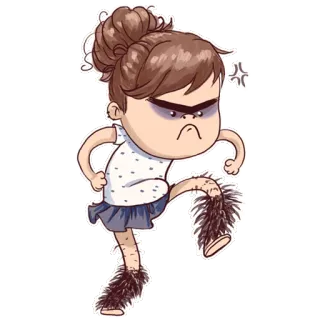 😡 Мультик, Девушка, Злая, Наряд, Дерзкая, Отношение telegram sticker